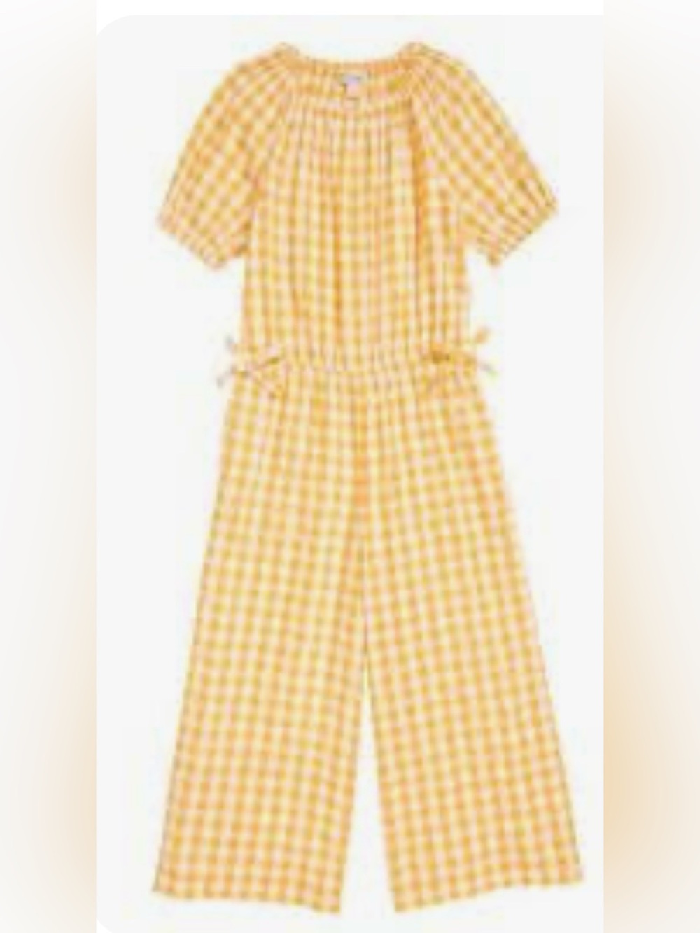 Tucker + Tate Gingham Puff Sleeve Jumpsuit